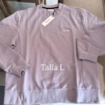 Sudadera cuello redondo, color lila/gris claro, talla L