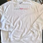 Sudadera cuello redondo, blanca, talla XL