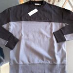 Sudadera gris con negro, Talla XS (Amplia)