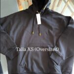 Sudadera Gris Oxford, con gorro, Talla XS (Oversized)